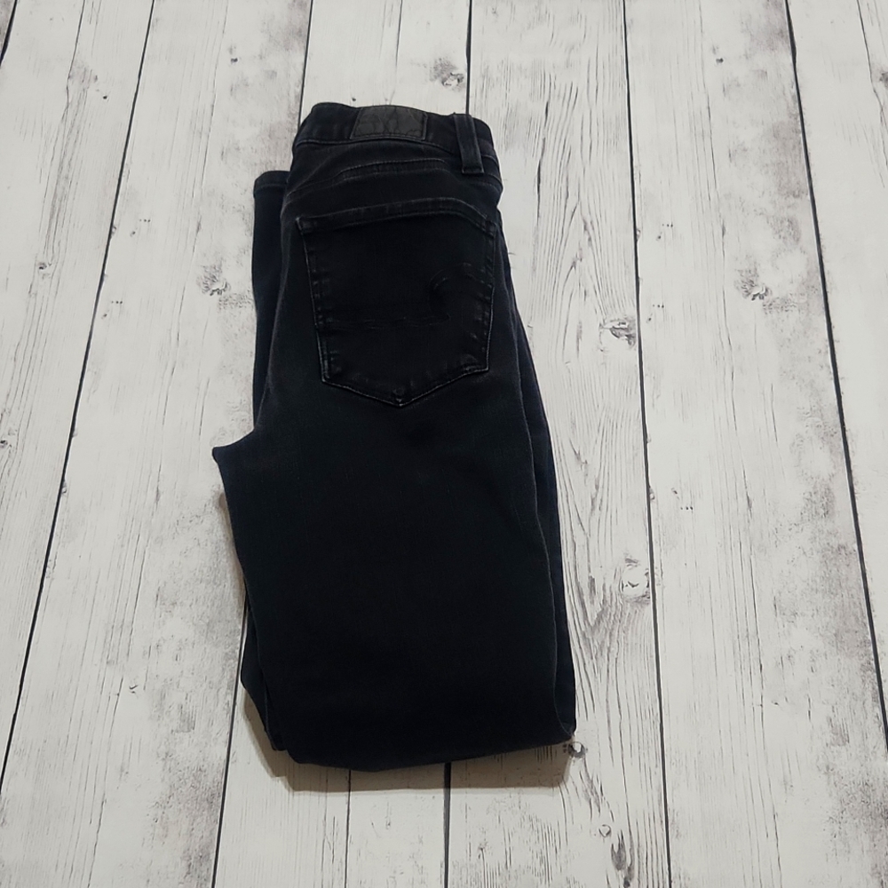 American Eagle 360° NE(X)T LEVEL  STRETCH Black jeans size 00 short